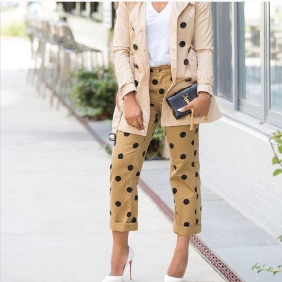 j crew polka dot chino